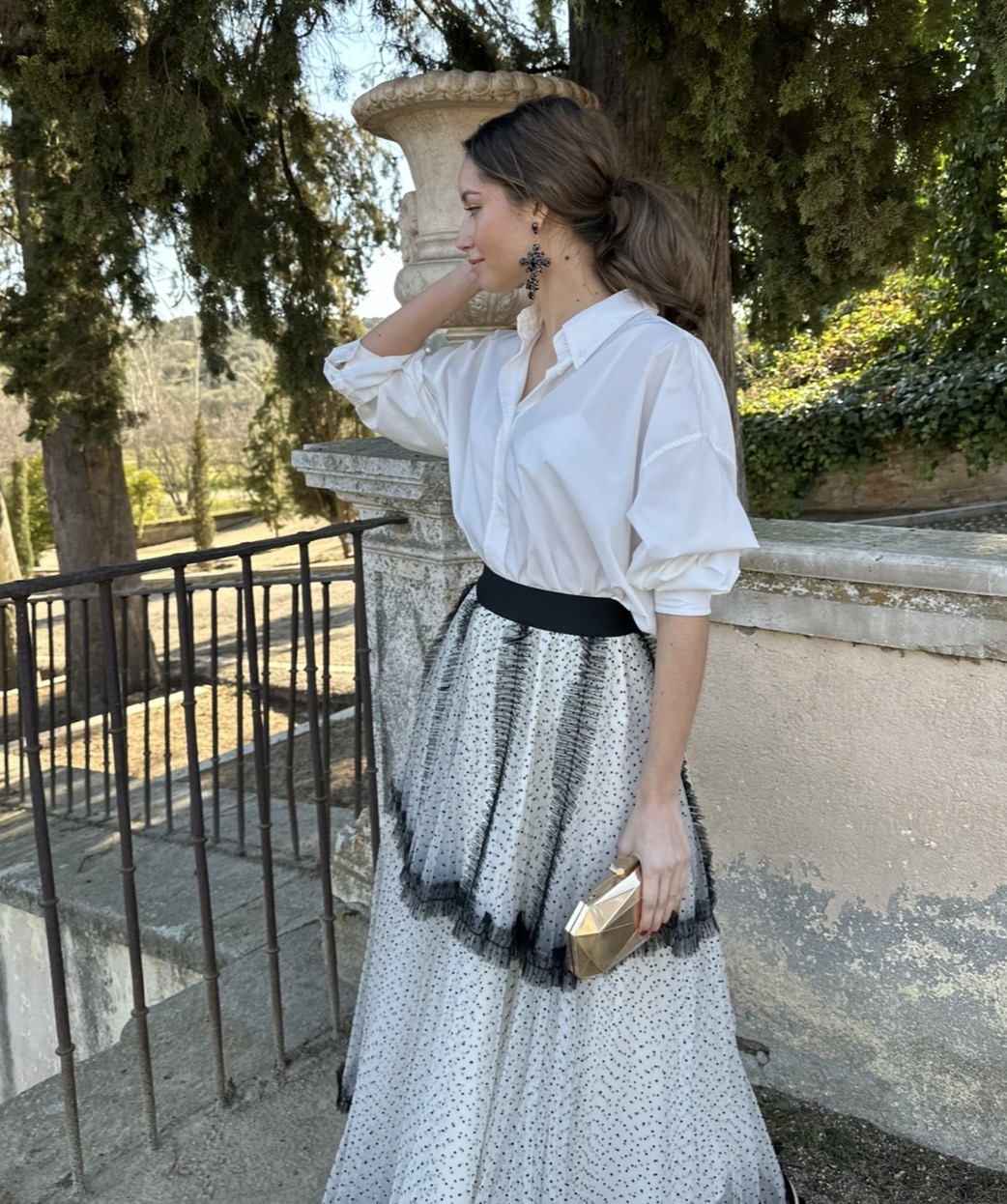 Falda Versalles tul y plumeti - Imagen 6