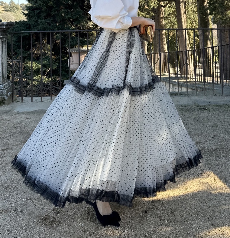 Falda Versalles tul y plumeti - Imagen 4