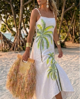 Vestido Cancún kiwi bordado